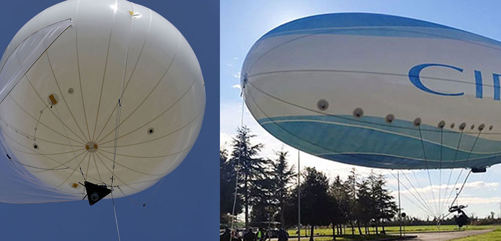 aerostato personalizado de alta capacidade tipo zeppelin